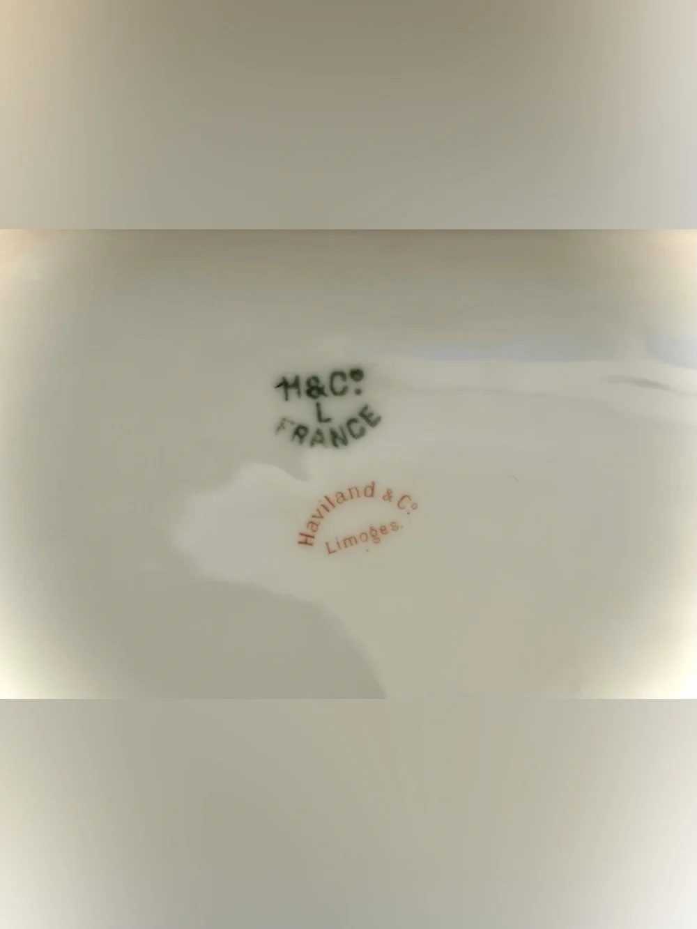 Antique Haviland & Co Limoges White Gold Covered Vegetable Serving Dish W/ Lid